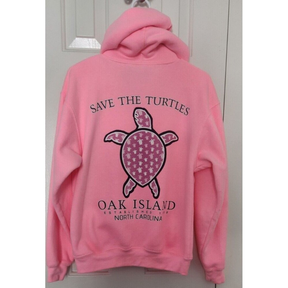 Pacific & Co. Full Zip Hoodie Womens Small (runs large) Save the Turtles Graphic